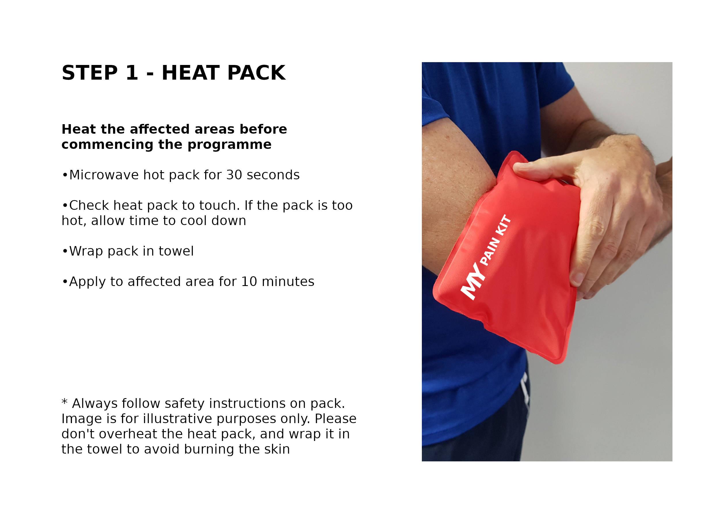 Tennis Elbow Step 1 Heat Pack