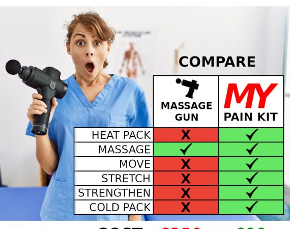 Comparison between massage gun and my pain kit