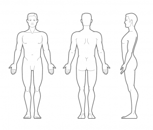 Pain shown in different body locations