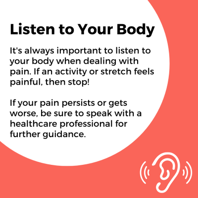 don't over do it. listen to your body. back pain, back pain relief