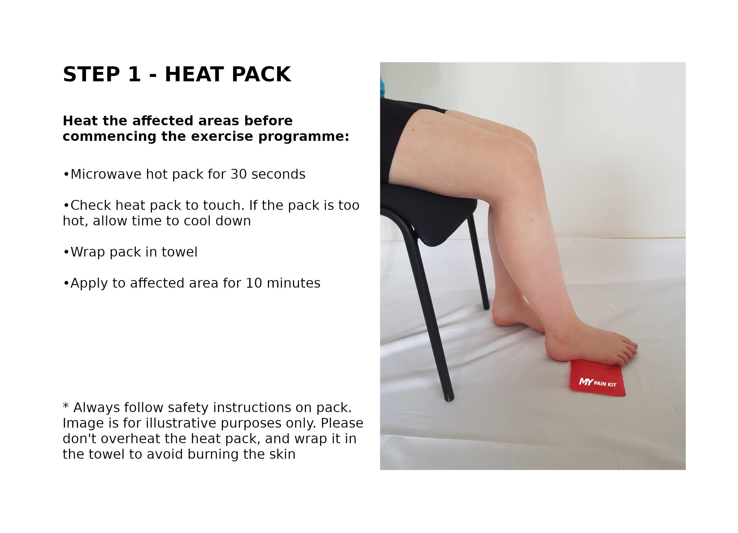 Plantar Fasciitis Step 1 Heat Pack Treatment