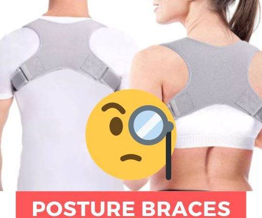 People wearing posture braces