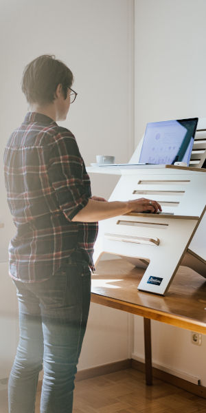 A standing desk can be better for posture and potentially for weight loss