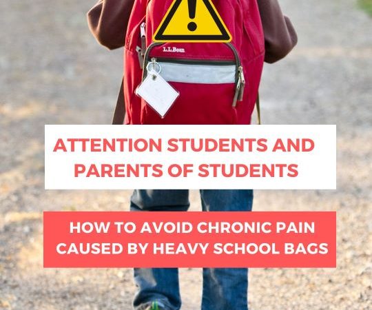 Child walking with heavy school bag on their back