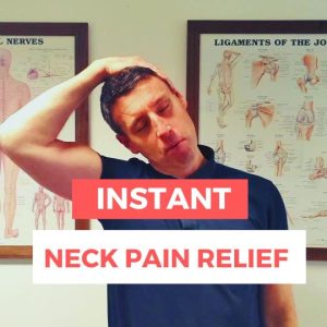 Dave demonstrating a neck stretching exercise