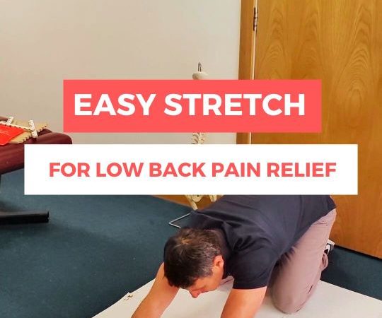 Dave demonstrating a low back stretch