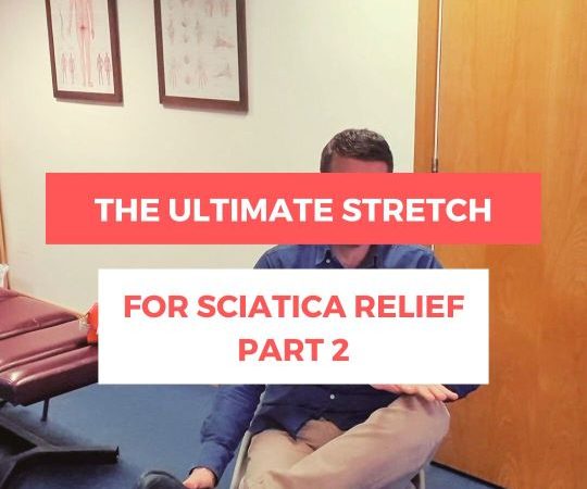 Dave demonstrating a second stretch for sciatica relief