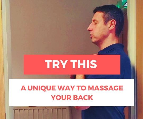 Dave demonstrating a unique way to massage your back